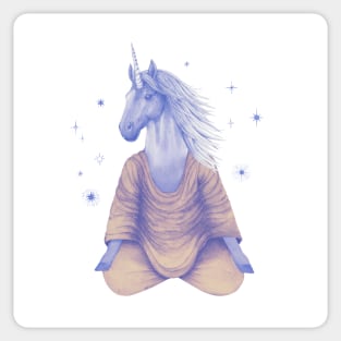 Meditating unicorn 2 Sticker